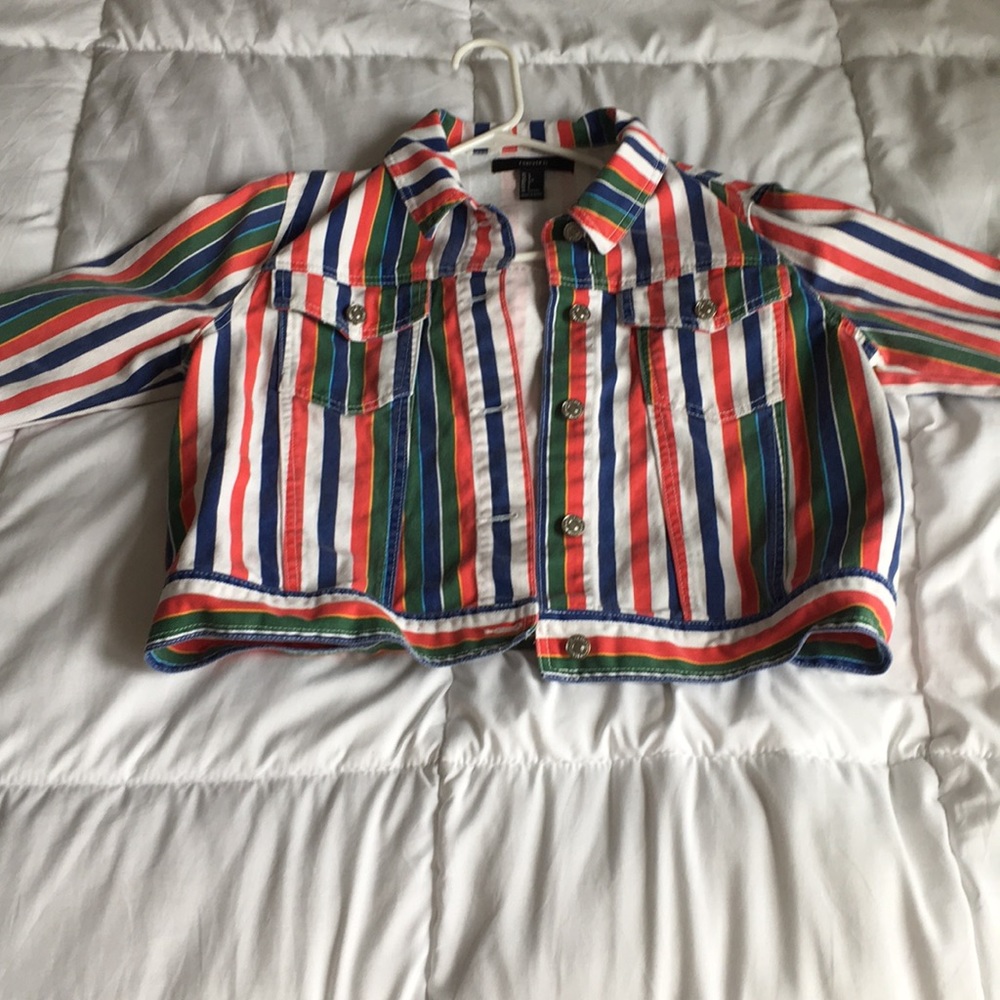 Vintage Style Multicolored Jean Jacket